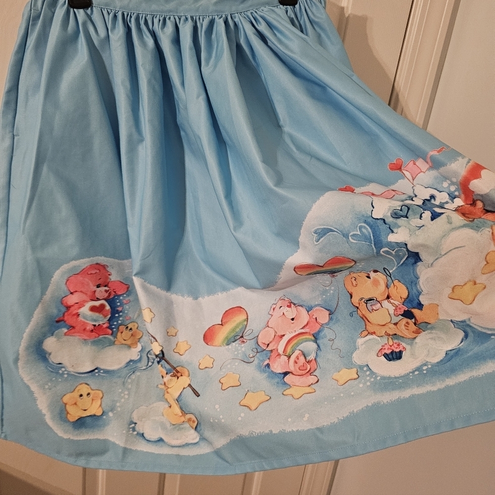 Care Bears X Unique Vintage In The Clouds Gellar Swing Skirt Size L - Picture 3 of 10